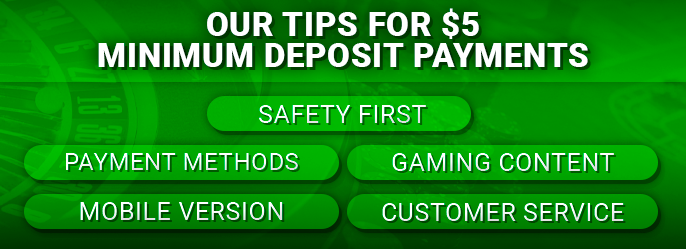 Final tips for choosing online casinos with a deposit of five dollars - what you should pay attention