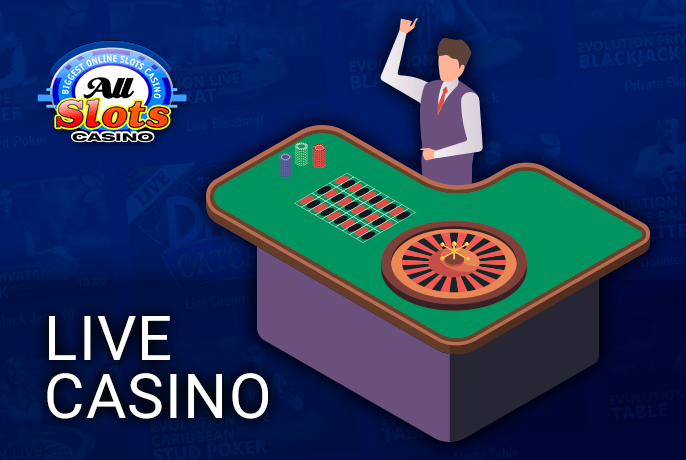 Live dealer games at All Slots Casino - Baccarat, Blackjack and more