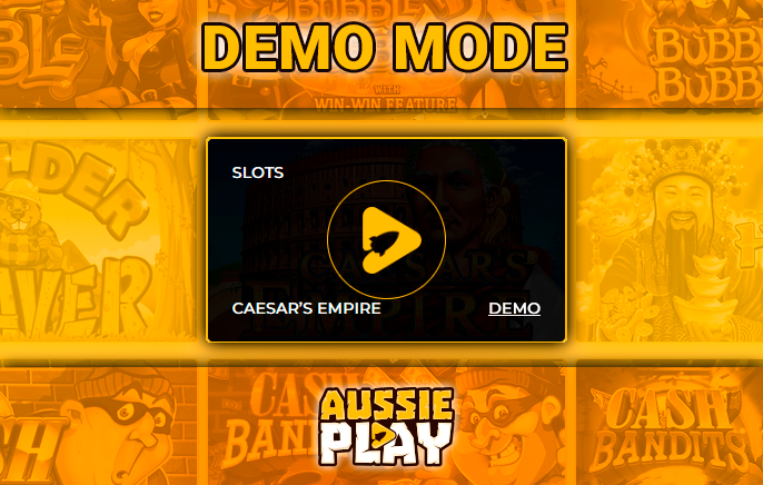Playing in demo mode gambling at Aussie Play Casino