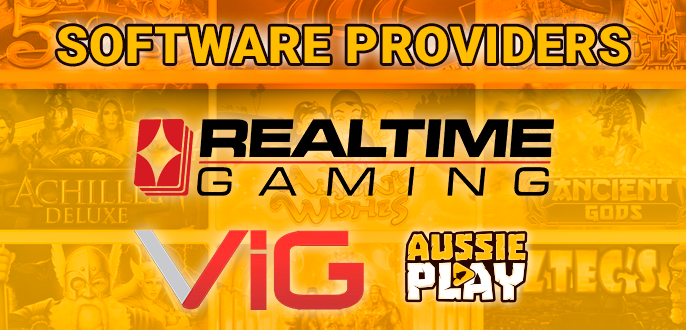 Software Providers at Aussie Play Casino and number of their games