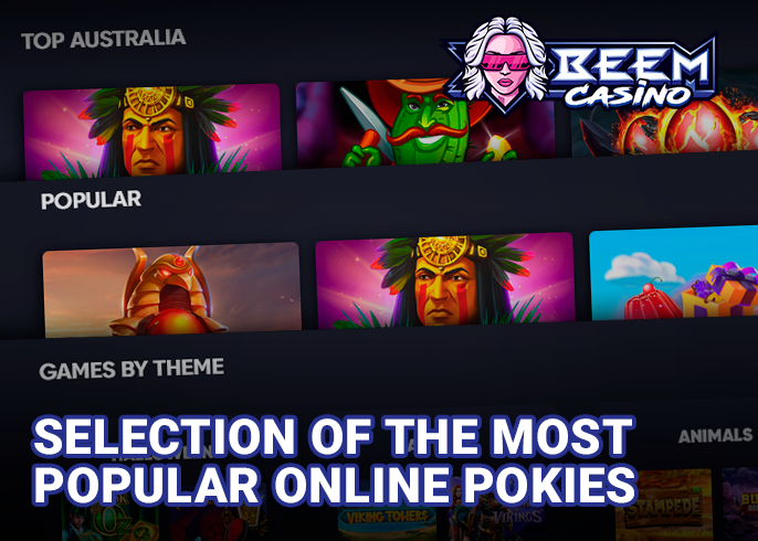 Blocks with popular online pokies and other games at Beem Casino