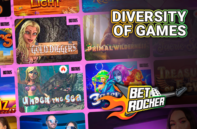 Gambling at Betrocker Casino - their categories and number of games