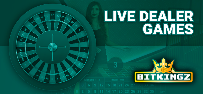Casino games with a live dealer on the site Bitkingz Casino