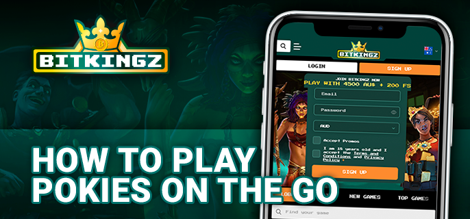 Playing at Bitkingz Casino via mobile - how to play on your phone