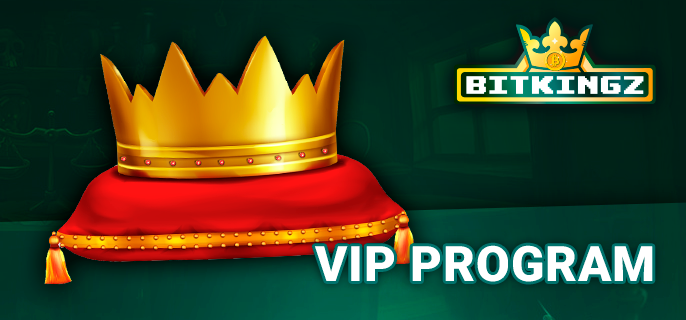 VIP program on the site Bitkingz Casino for Australian players - loyalty program levels and bonuses