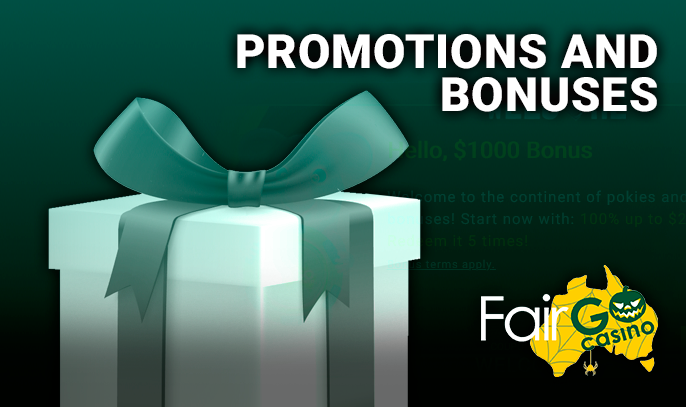Bonuses for players at Fair Go Casino - how to activate