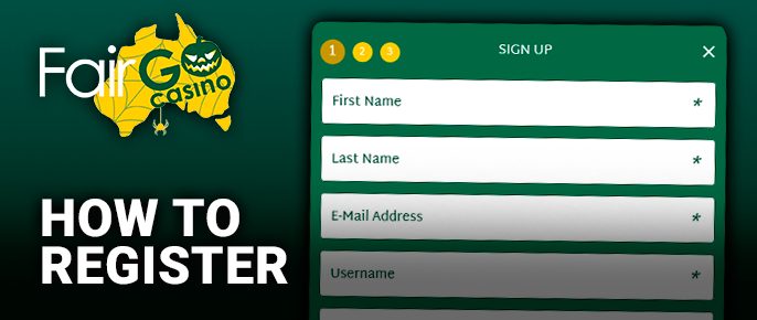 Fair Go Casino registration - how to register a player from Australia