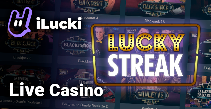 Live games from Lucky Streak at iLucki Casino for players from Australia