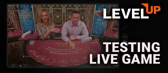 Check out the live gambling operation at LevelUp Casino