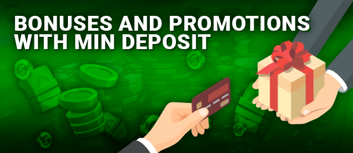Bonus offers with minimum deposit for players from Australia - list of promotions