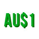 AU$1 MInimum Deposit Icon