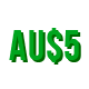 AU$5 MInimum Deposit Icon