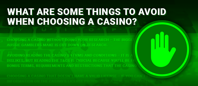 Reasons for refusing a new online casino - what to avoid