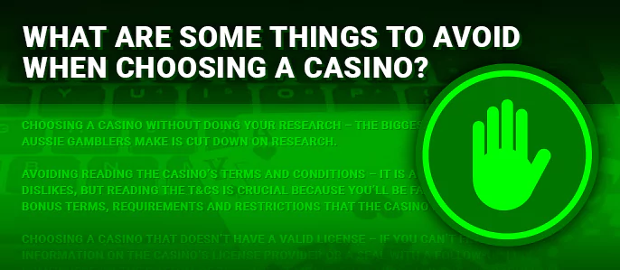 Reasons for refusing a new online casino - what to avoid