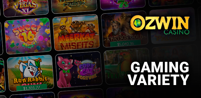 Variety of Casino Games at Ozwin Casino Project
