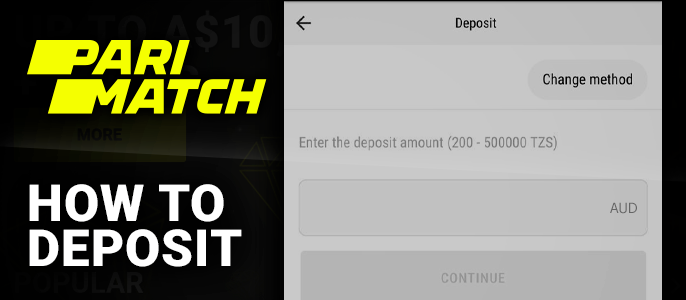 Deposit to your Parimatch Casino account - instructions for depositing