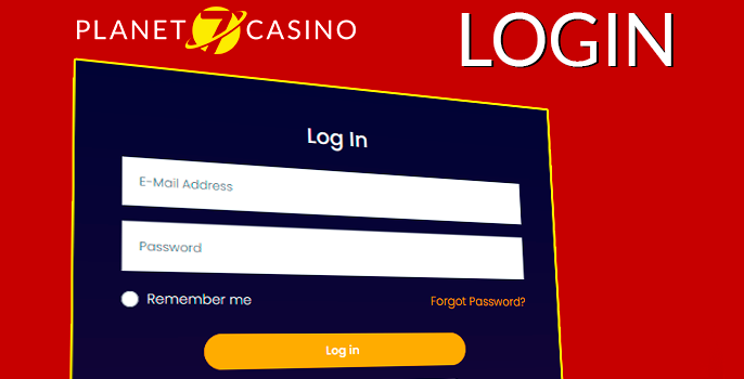Login form to your personal account at Planet 7 Oz Casino