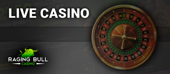 Live games at Raging Bull Casino - live dealer games for players