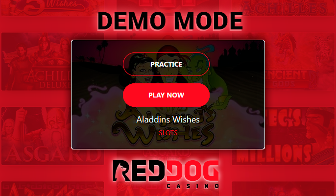 Gambling at Red Dog Casino in demo mode
