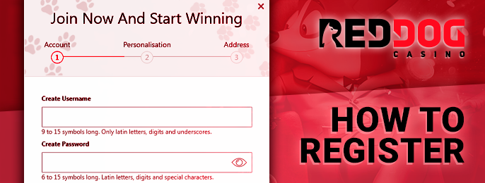 Red Dog Casino registration for Australians