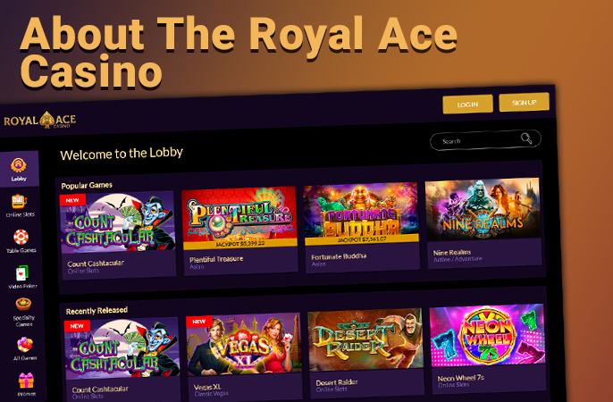 Introducing the Royal Ace Casino website - information about the project