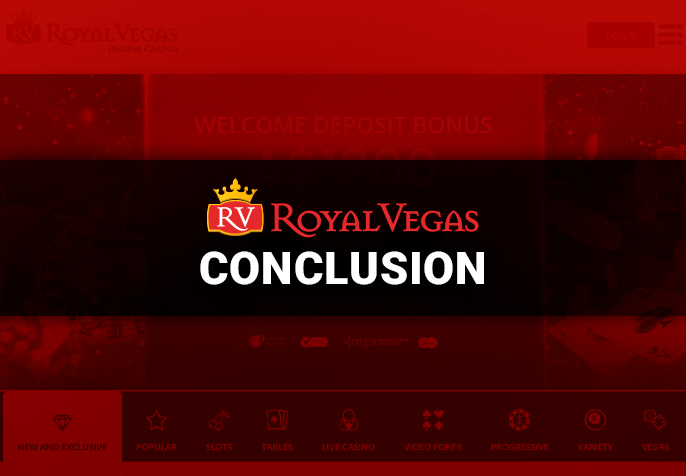 results of the review of the project Royal Vegas Casino - is it worth to start playing