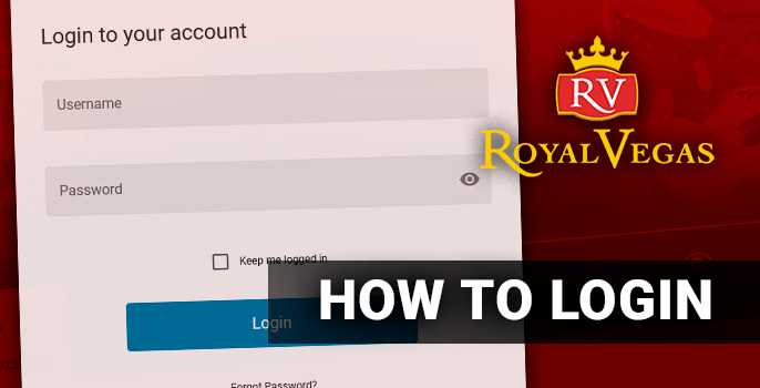 Authorization in the Royal Vegas Casino account - how to log in to profile