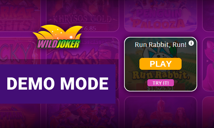 Demo mode in pokies at Wild Joker casino - how to play for free