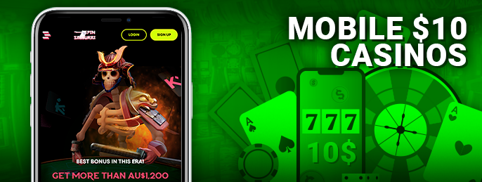 Online casinos with a minimum deposit of $10 via mobile devices