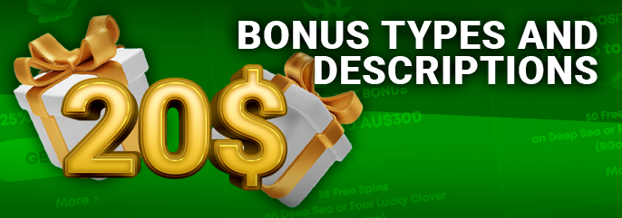Bonus offers for Australians at $20 deposit in Online Casinos