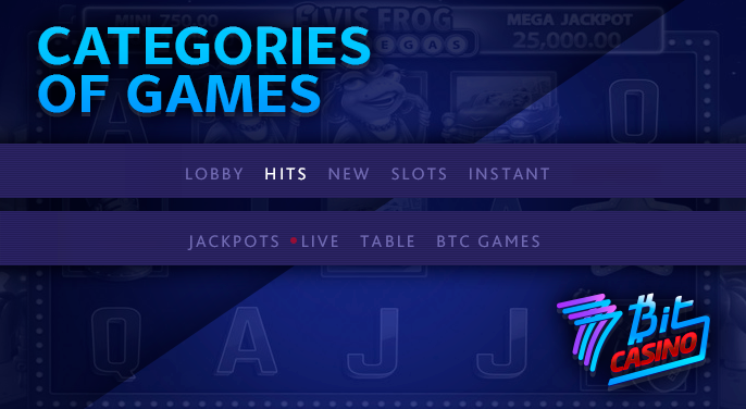 The work of the games on the site 7 bit casino and their categories - lists and examples