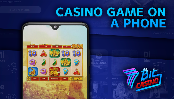 Playing pokies on a mobile device at 7 bit casino - check mobile games