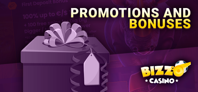 Bonus offers for Australian players at Bizzo Casino - what bonuses can get