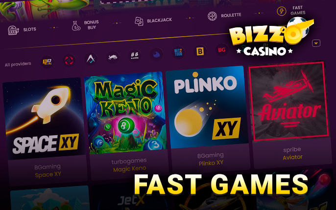About Fast Games at Bizzo Casino