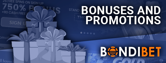 Bonus offers at BondiBet Casino for Australian users