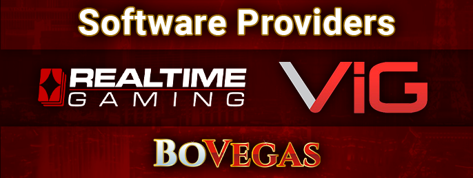 List of software vendors at BoVegas Casino