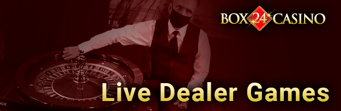 Live dealer games at Box 24 Casino - roulette, blackjack, poker