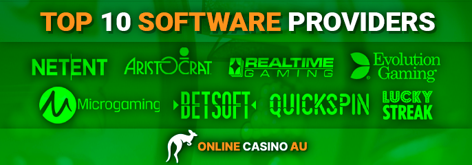Popular Australian online casino software vendors - top software vendors