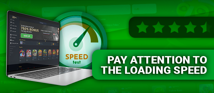 Page load speed as an important indicator of online casino review