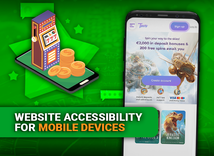 Checking the mobile version of the online casino for a review