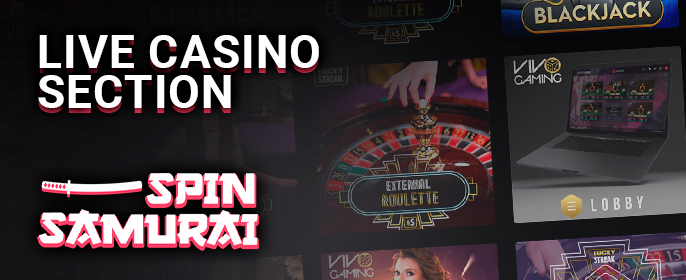 Live Games Section at Spin Samurai Casino - About the Variety of Live Games