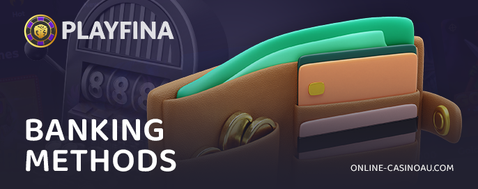 Available deposit methods at Playfina Casino