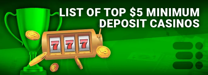 List of Australian online casinos with a minimum deposit of five dollars