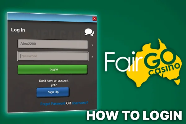 How to Login in Fair GO casino