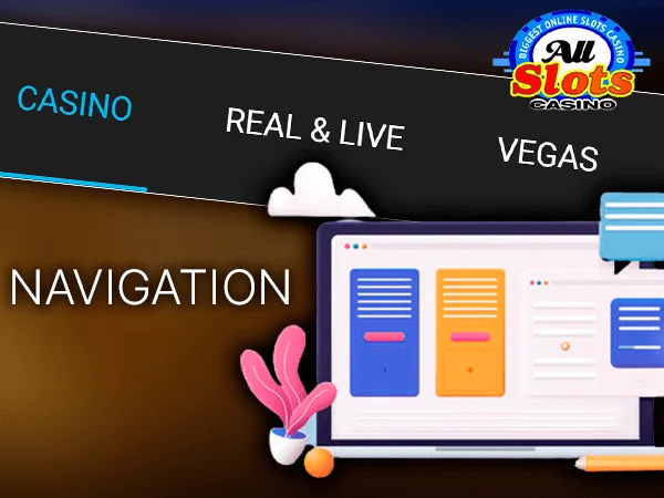 All slots casino site navigation