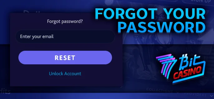 Account password recovery form at 7 bit casino - how to regain access to your account