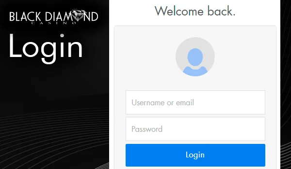 Black Diamond Login form - how to authorize