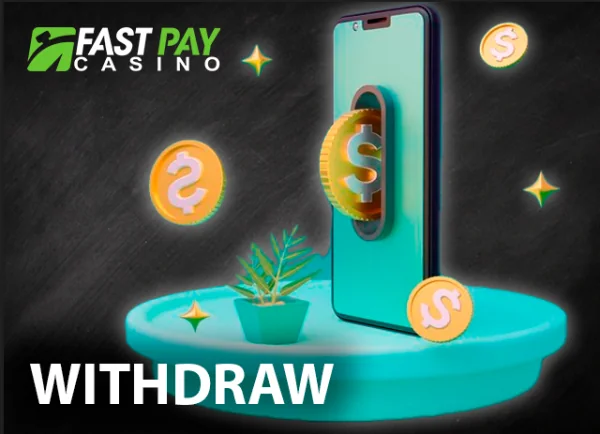 Coins and Smartphone and FastPay casino logo