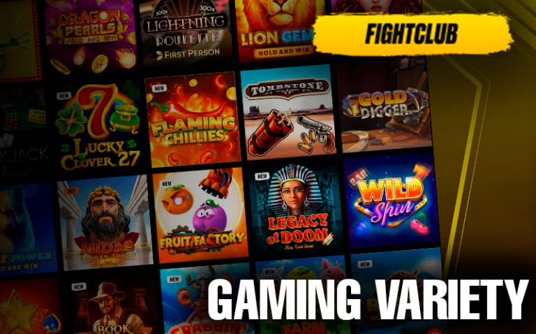 Game category on Fight club casino site