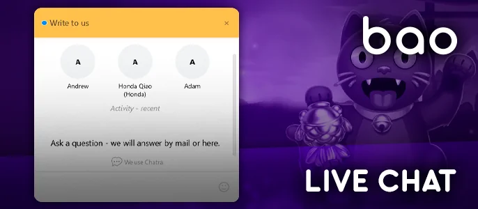 Online Chat with Bao Casino Support